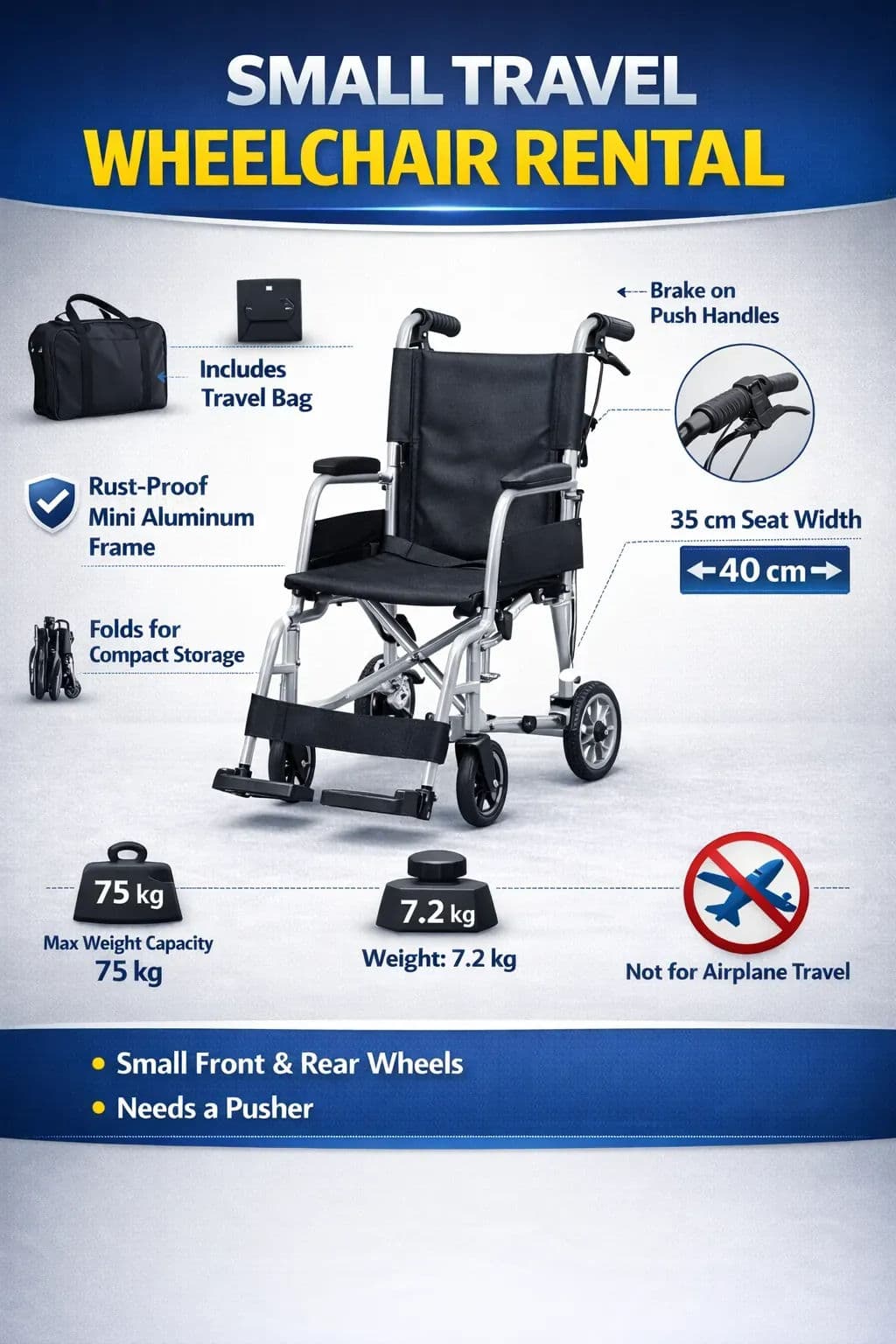 Lightweight Travel Wheelchair