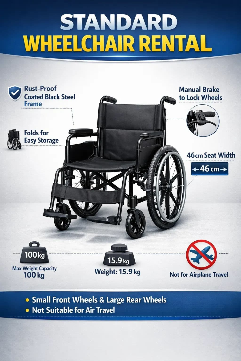 Standard Folding Wheelchair